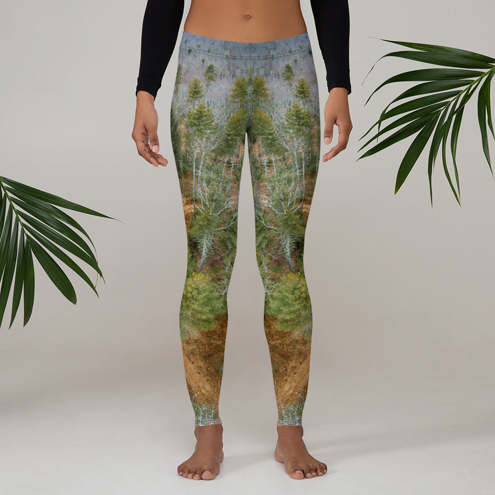 Real Forest Print Camo Leggings front view