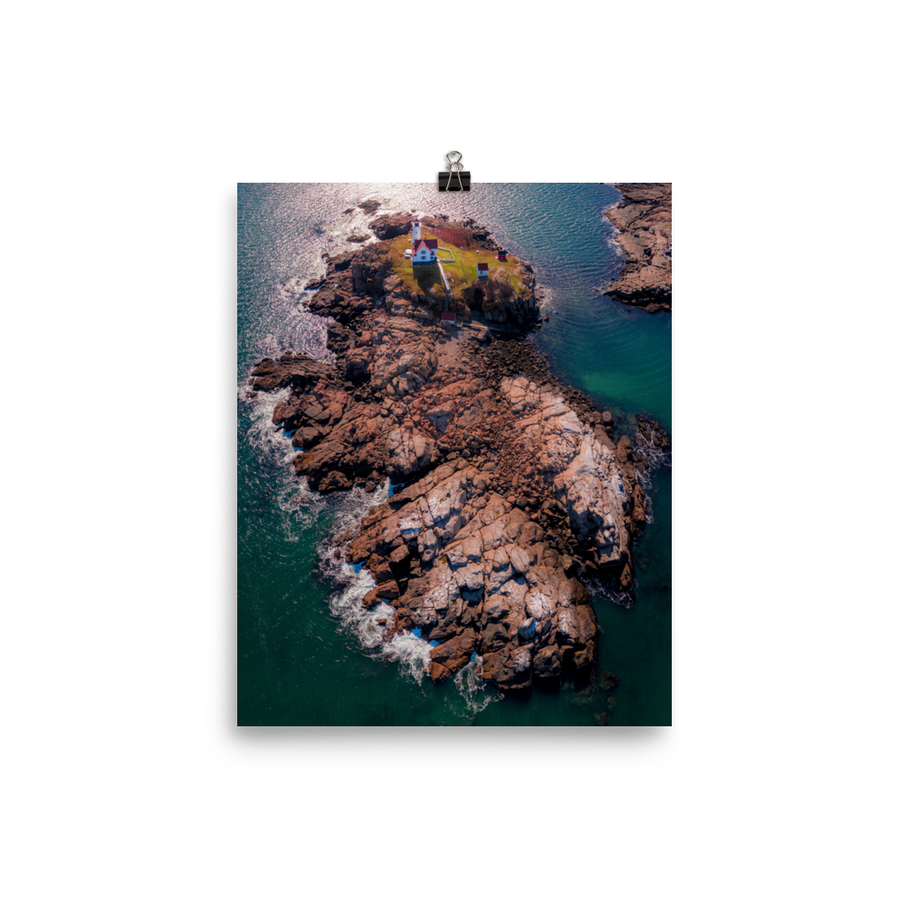 The Nubble Lighthouse North to South - Poster