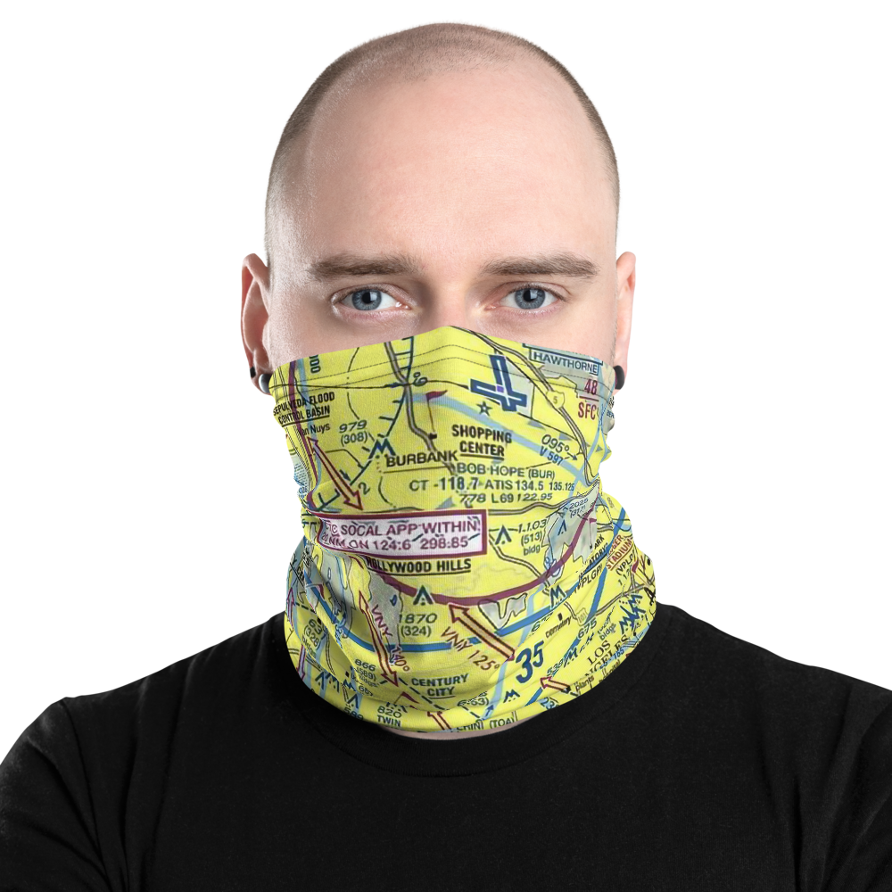 The LAX Sectional Chart Neck Gaiter - Aviation Series